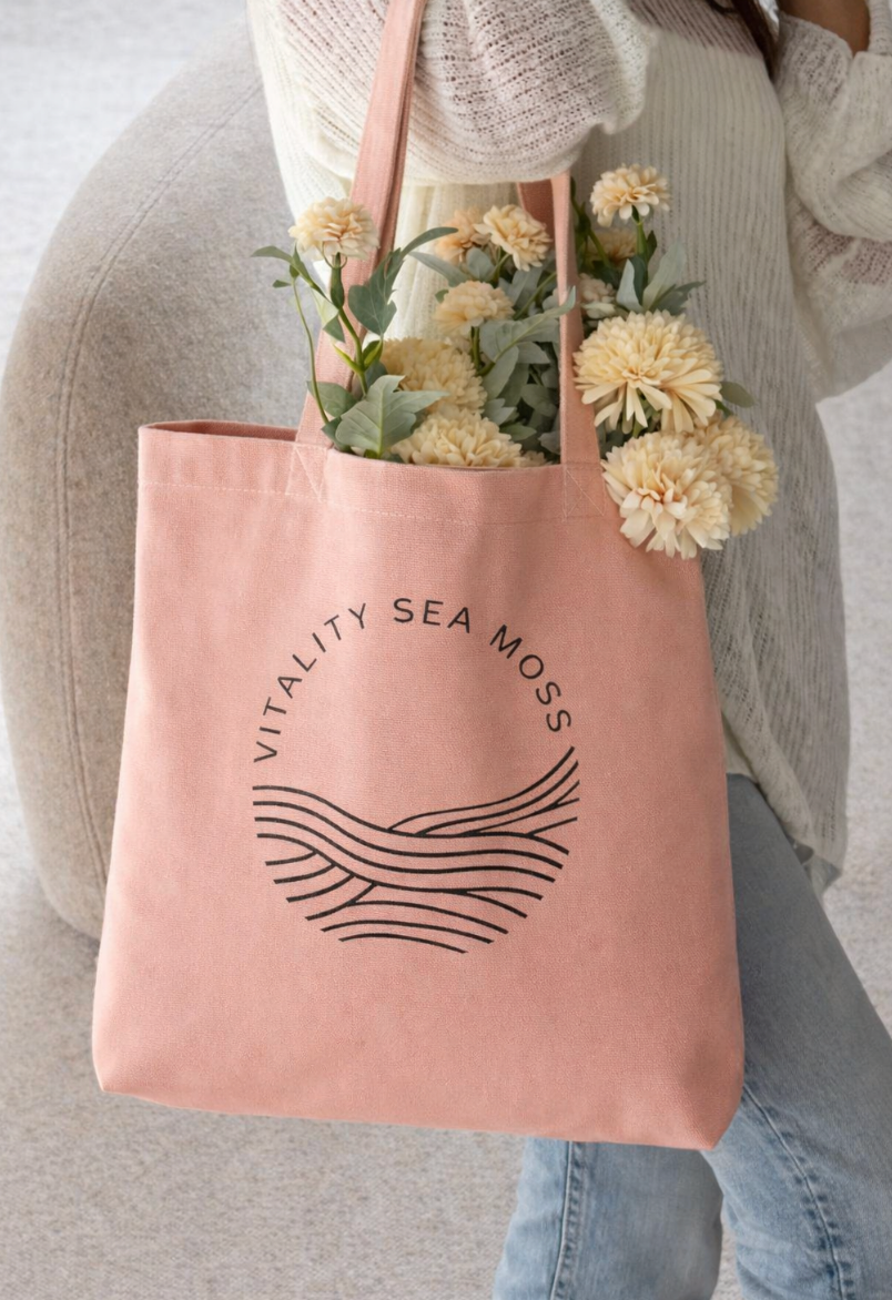 Vitality Sea Moss Canvas Tote Bag