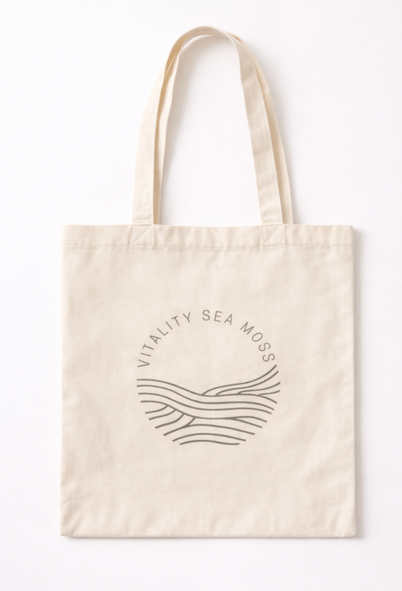 Vitality Sea Moss Canvas Tote Bag