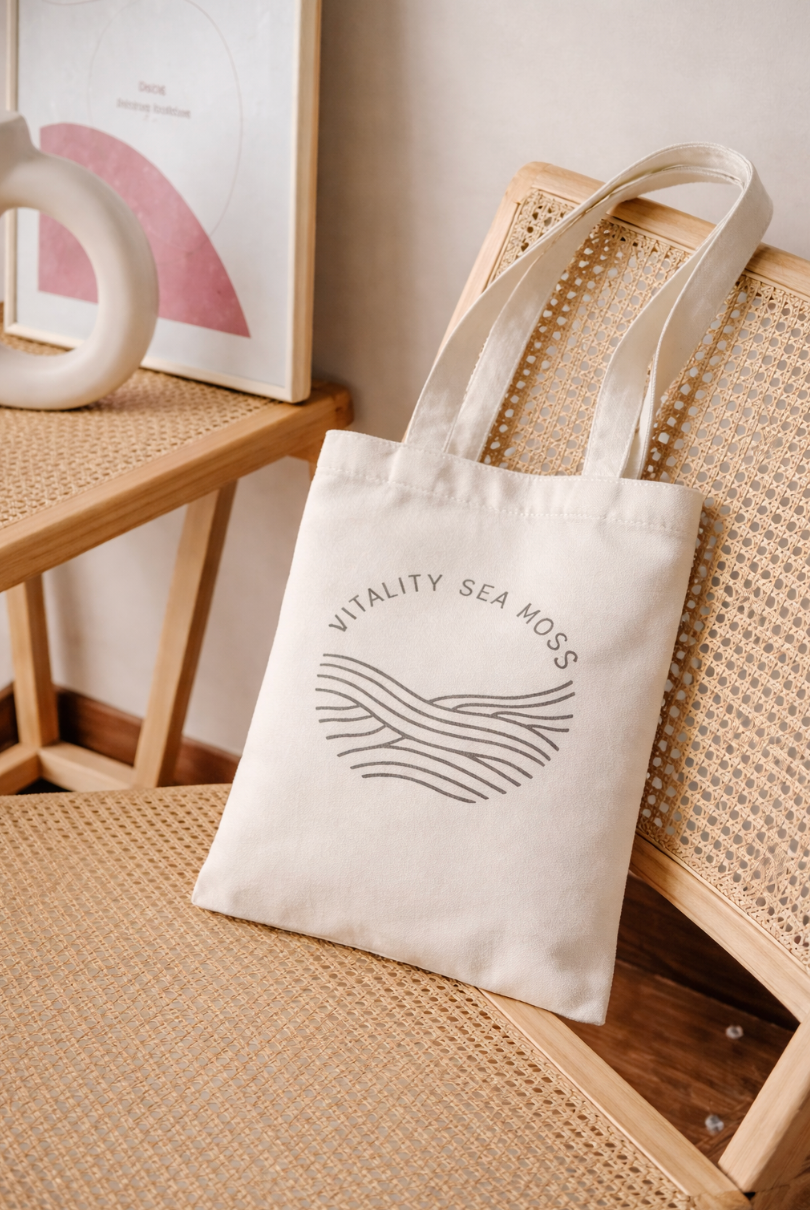 Vitality Sea Moss Canvas Tote Bag