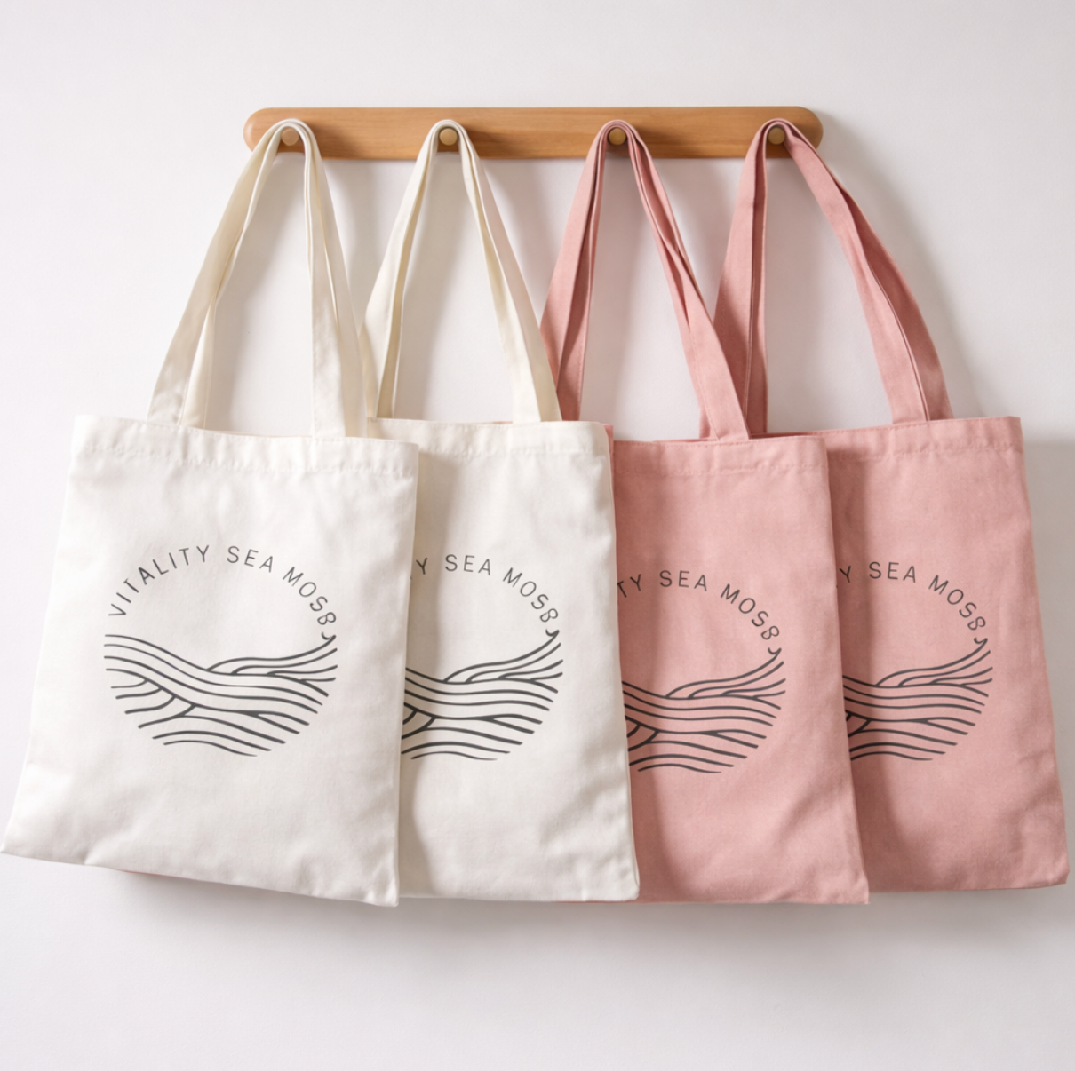 Vitality Sea Moss Canvas Tote Bag